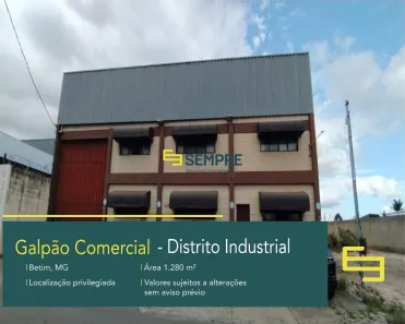 Galpão/Depósito/Armazém para alugar, 1280m² no Distrito Industrial Jardim Piemont Norte, Betim