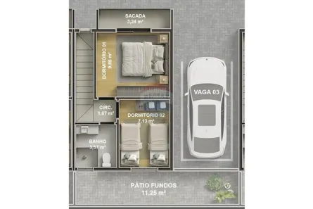 Sobrado com 2 Quartos à venda, 65m² no Centro, Viamão