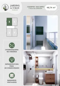 Apartamento com 2 Quartos à venda, 49m² no Loteamento Parque Vera Cruz, Tremembé