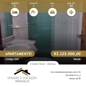 Apartamento com 2 Quartos à venda, 54m² no Cidade Nova, Manaus