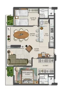Apartamento com 1 Quarto à venda, 38m² no Graça, Salvador