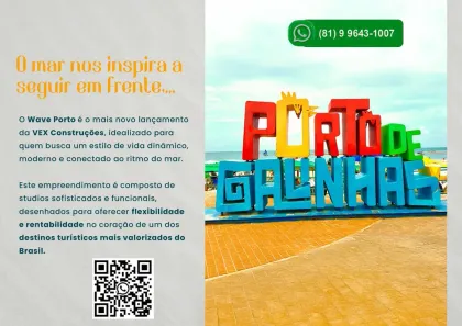 Flat com 1 Quarto à venda, 24m² no Porto de Galinhas, Ipojuca