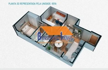 Apartamento com 2 Quartos à venda, 53m² no Caiçaras, Belo Horizonte