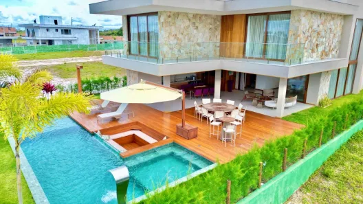 Casa de Condomínio com 6 Quartos para alugar, 564m² no Barra do Jacuípe, Camaçari