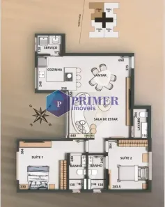 Apartamento com 2 Quartos à venda, 77m² no Cruzeiro, Belo Horizonte