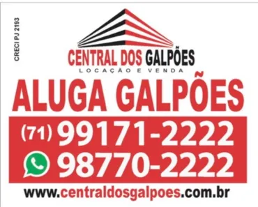 Galpão/Depósito/Armazém com 1 Quarto para alugar, 350m² no Porto Seco Pirajá, Salvador