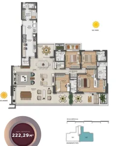 Apartamento com 4 Quartos à venda, 222m² no Pituba, Salvador