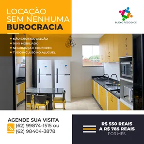 Kitnet com 1 Quarto para alugar, 27m² no Setor Sol Nascente, Goiânia