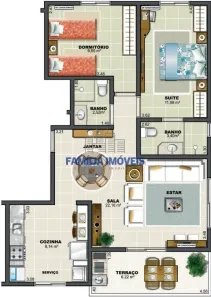 Apartamento com 2 Quartos à venda, 83m² no Ponta da Praia, Santos