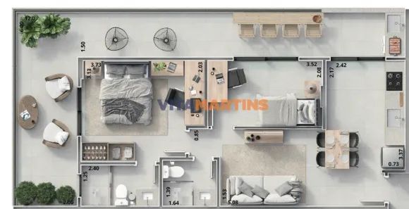 Apartamento com 2 Quartos para alugar, 76m² no Braga, Cabo Frio