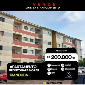 Apartamento com 3 Quartos à venda, 62m² no , Iranduba