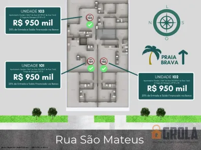 Apartamento com 2 Quartos à venda, 71m² no Centro, Matinhos