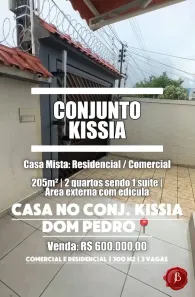 Casa com 2 Quartos à venda, 205m² no Dom Pedro I, Manaus