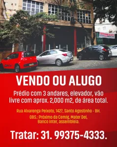 Prédio Comercial com 1 Quarto para venda ou aluguel, 2400m² no Santo Agostinho, Belo Horizonte