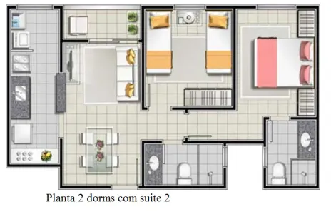 Apartamento com 2 Quartos para alugar, 55m² no Nossa Senhora de Lourdes, Londrina