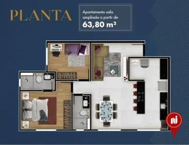 Apartamento com 2 Quartos à venda, 64m² no Alto Caiçaras, Belo Horizonte