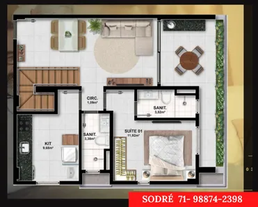 Apartamento com 1 Quarto à venda, 46m² no Barra, Salvador