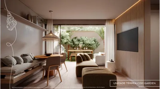 Apartamento com 1 Quarto à venda, 21m² no Maracaipe, Ipojuca