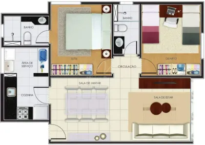 Apartamento com 2 Quartos à venda, 59m² no São Lucas, Belo Horizonte