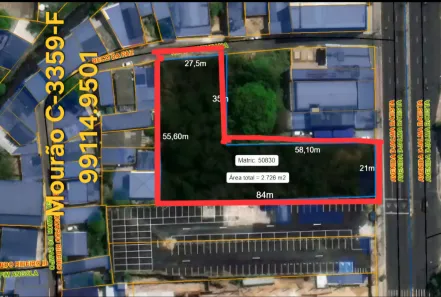 Lote/Terreno à venda, 2726m² no Chapada, Manaus