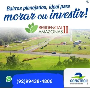 Lote/Terreno à venda, 250m² no , Iranduba