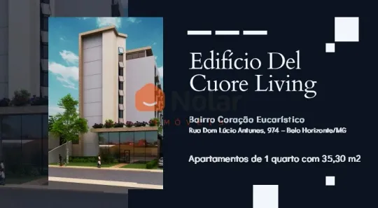 Apartamento com 1 Quarto à venda, 35m² no Coração Eucarístico, Belo Horizonte