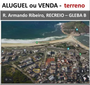 Lote/Terreno para venda ou aluguel, 780m² no Recreio dos Bandeirantes, Rio de Janeiro