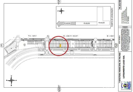 Lote/Terreno à venda, 1122m² no Loteamento Lago Sul (Taquaralto), Palmas