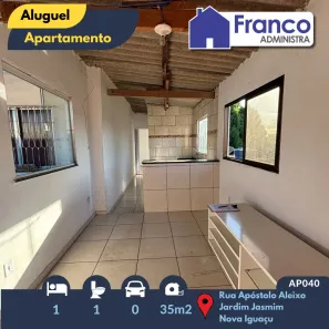 Apartamento com 1 Quarto para alugar, 35m² no Jardim Alvorada, Nova Iguaçu
