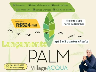 Apartamento com 2 Quartos à venda, 58m² no Porto de Galinhas, Ipojuca