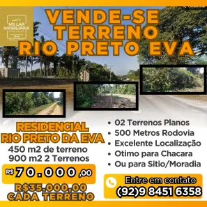 Lote/Terreno à venda, 900m² no , Rio Preto da Eva