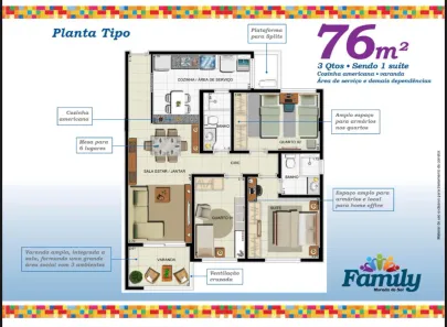 Apartamento com 3 Quartos à venda, 79m² no Aleixo, Manaus