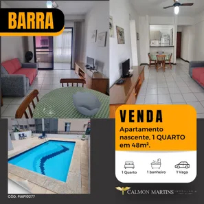 Apartamento com 1 Quarto à venda, 48m² no Barra, Salvador
