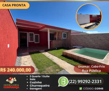 Casa com 2 Quartos à venda, 70m² no Unamar (Tamoios), Cabo Frio