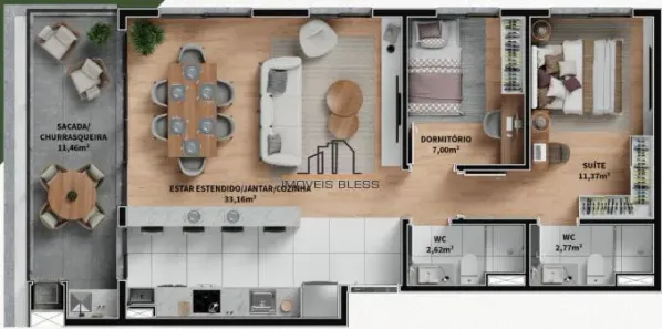 Apartamento com 2 Quartos à venda, 79m² no Aeroclube, Montenegro