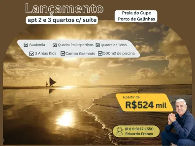 Apartamento com 2 Quartos à venda, 58m² no Porto de Galinhas, Ipojuca