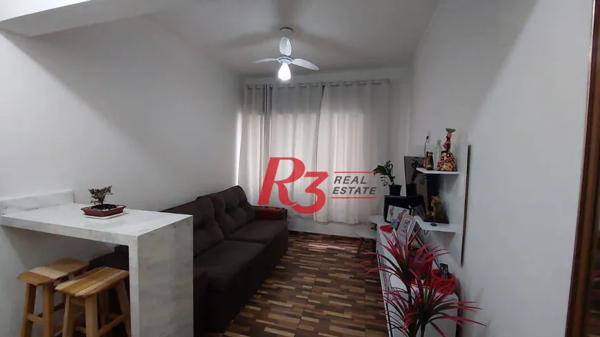 Foto 1 de Apartamento com 1 Quarto à venda, 50m² em Embaré, Santos