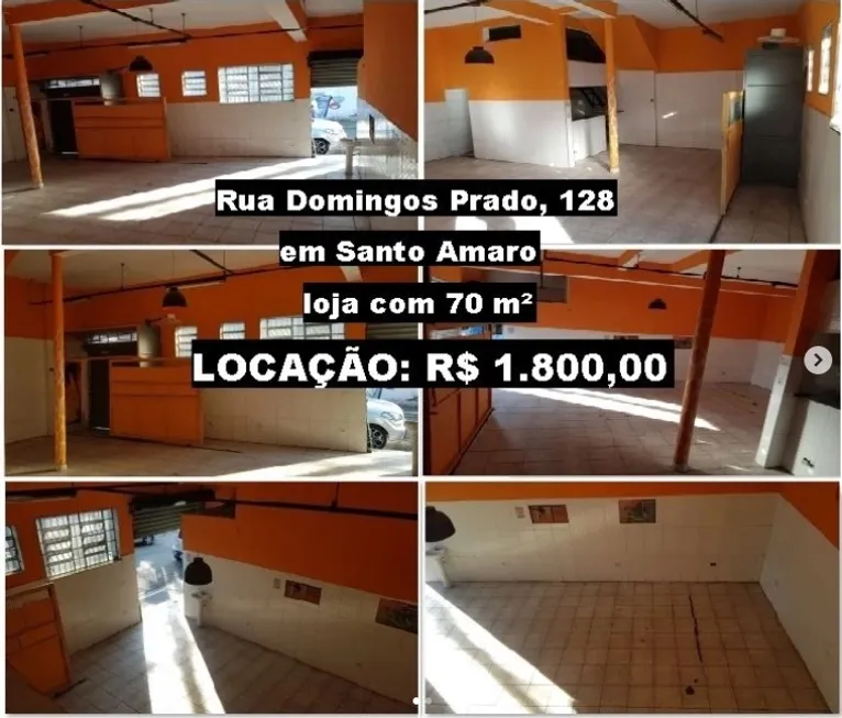 Foto 1 de Ponto Comercial para alugar, 70m² em Santo Amaro, São Paulo