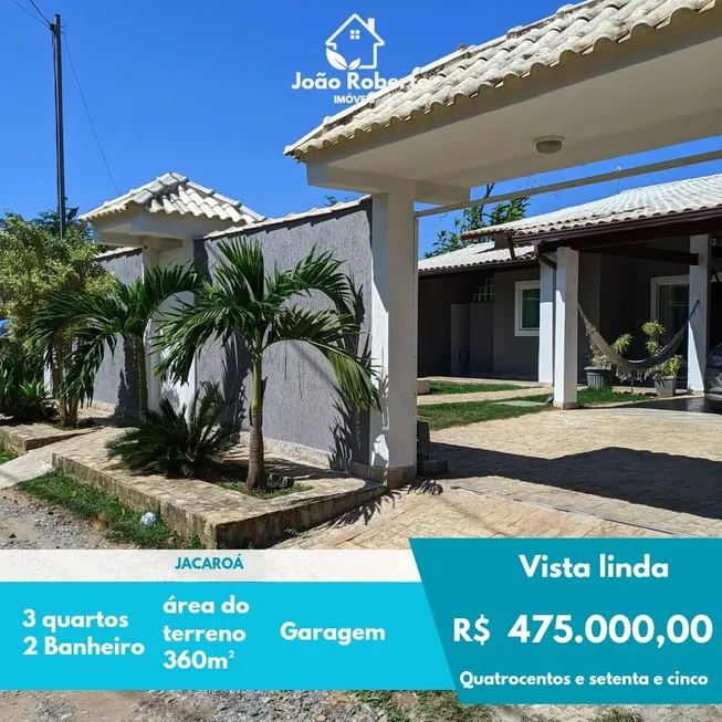 Foto 1 de Casa com 3 Quartos à venda, 176m² em Jacaroá, Maricá