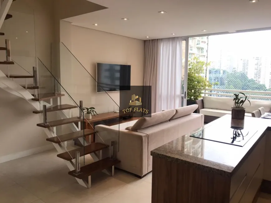 Foto 1 de Flat com 2 Quartos para alugar, 90m² em Brooklin, São Paulo
