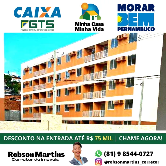Foto 1 de Apartamento com 2 Quartos à venda, 56m² em Engenho Velho, Jaboatão dos Guararapes