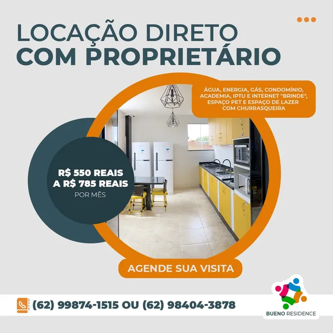 Foto 1 de Kitnet com 1 Quarto para alugar, 21m² em Setor Sol Nascente, Goiânia