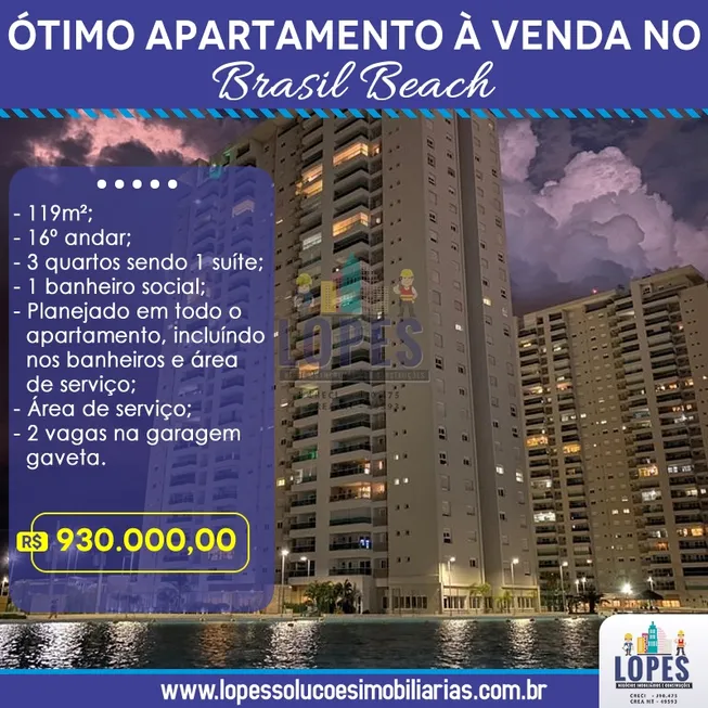 Foto 1 de Apartamento com 3 Quartos à venda, 119m² em Ribeirão do Lipa, Cuiabá