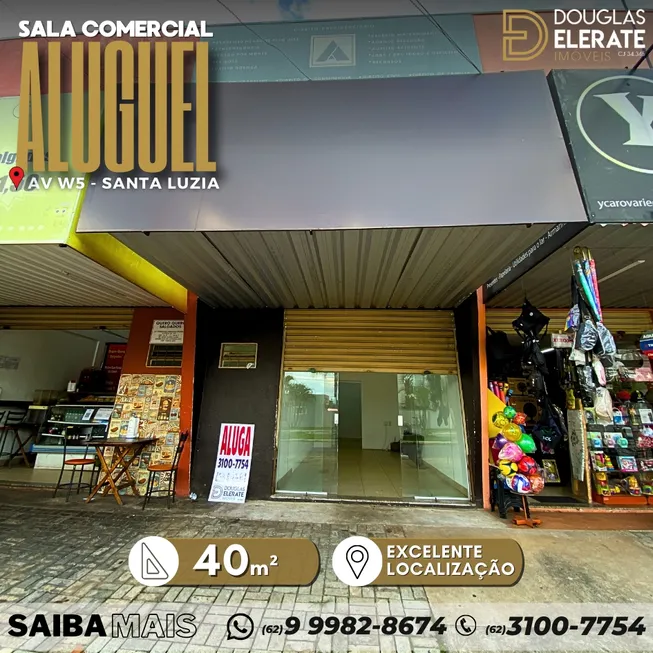 Foto 1 de Ponto Comercial para alugar, 40m² em Sítios Santa Luzia, Aparecida de Goiânia