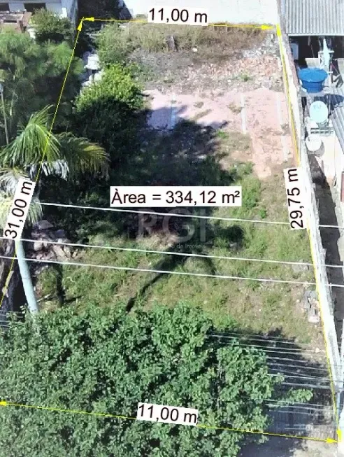 Foto 1 de Lote/Terreno à venda, 333m² em Cavalhada, Porto Alegre