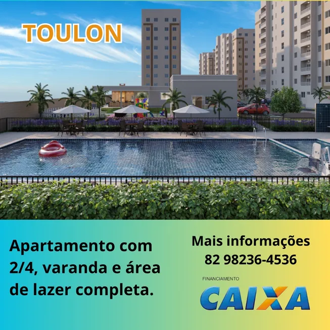 Foto 1 de Apartamento com 2 Quartos à venda, 43m² em Tabuleiro do Martins, Maceió