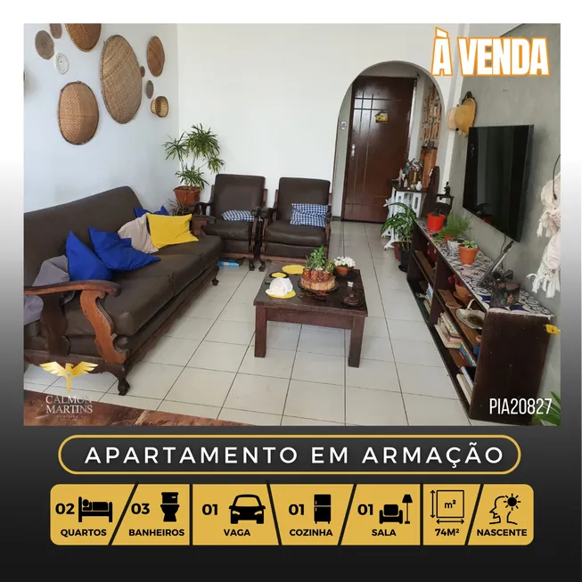 Foto 1 de Apartamento com 2 Quartos à venda, 74m² em Armação, Salvador