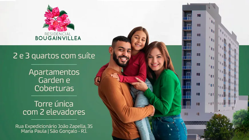 Foto 1 de Cobertura com 3 Quartos à venda, 129m² em Maria Paula, São Gonçalo