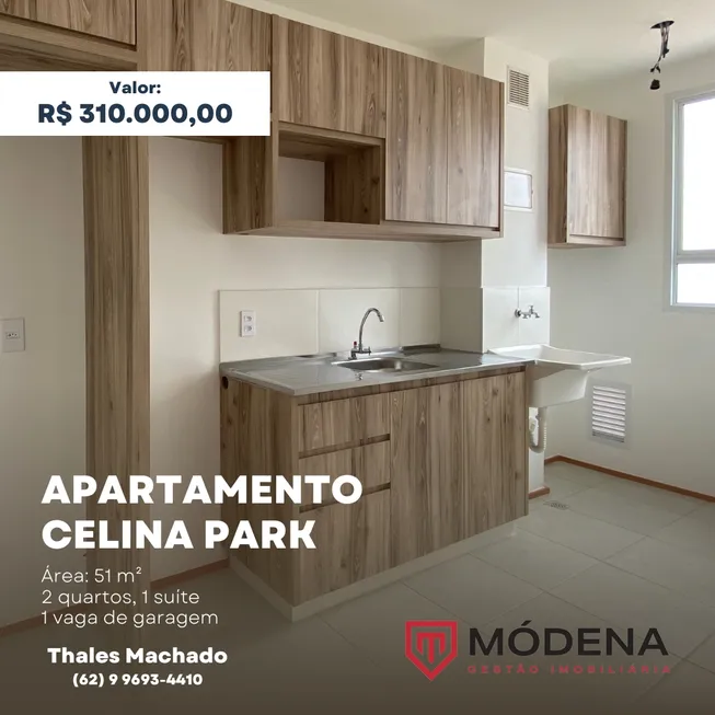 Foto 1 de Apartamento com 2 Quartos à venda, 51m² em Celina Park, Goiânia