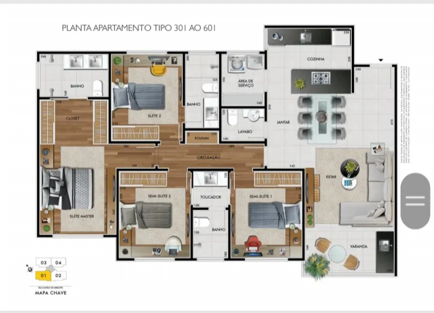 Foto 1 de Apartamento com 4 Quartos à venda, 115m² em Castelo, Belo Horizonte